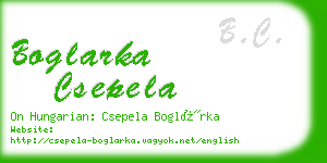 boglarka csepela business card